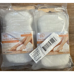 2 Pack Summer Ready Pre-tan Exfoliator 20+ Wash Sponges, Coconut Colada,